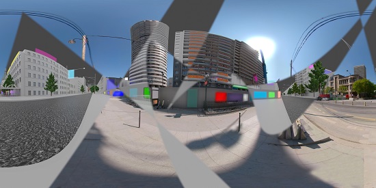 Déformations de barres d’immeubles par l’artiste Mona Young-eun Kim pour la gare de Maison-Blanche