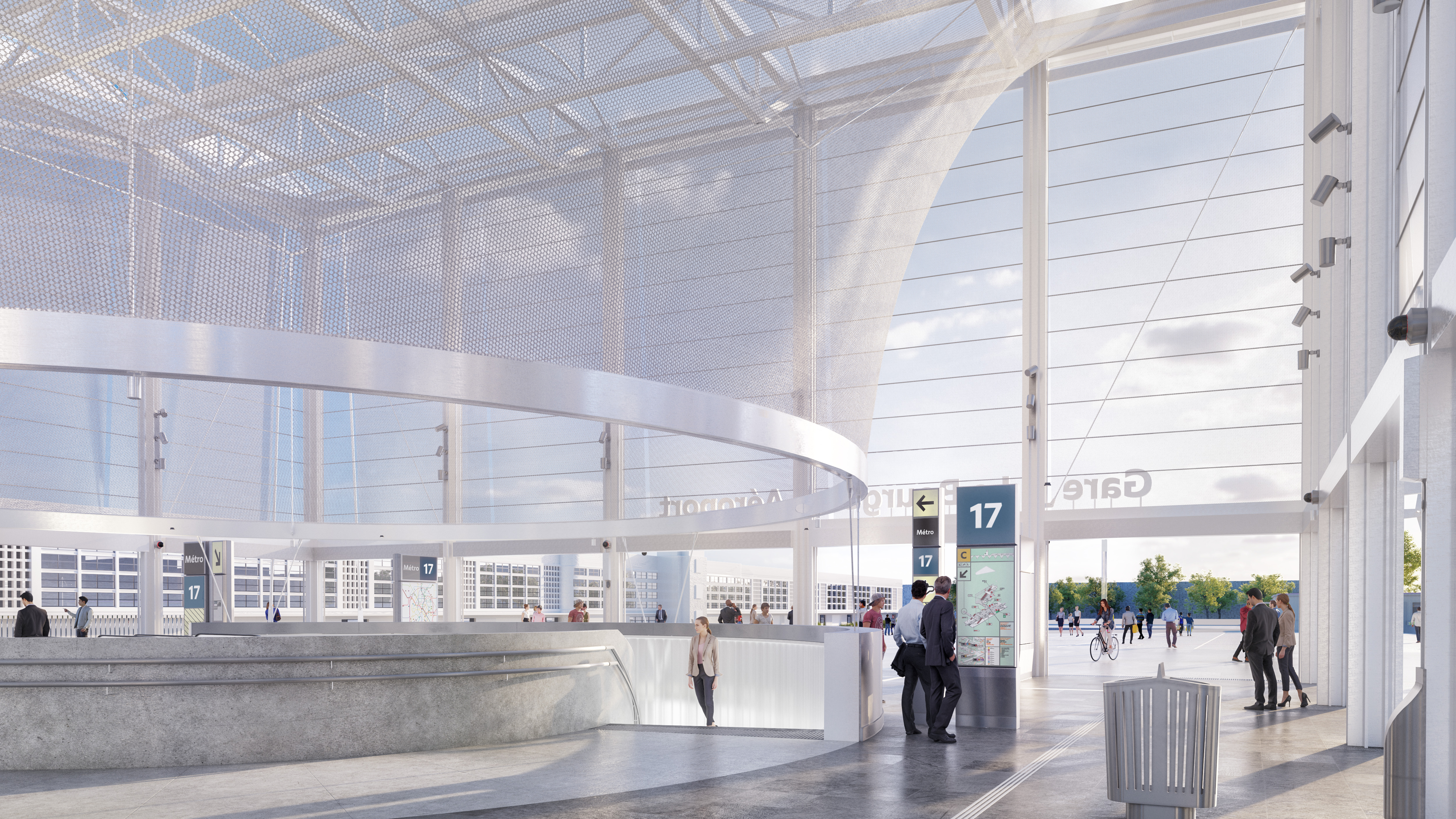 Perspective gare Le Bourget – Aéroport