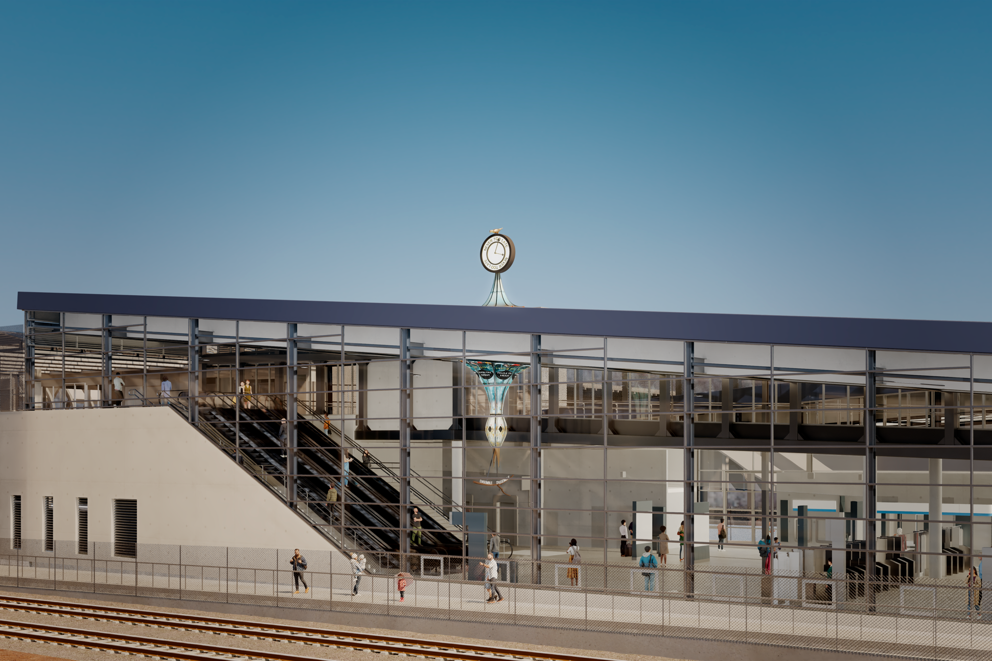 Perspective de l'œuvre en gare Massy-Palaiseau - Laure Prouvost + Richez Associés
