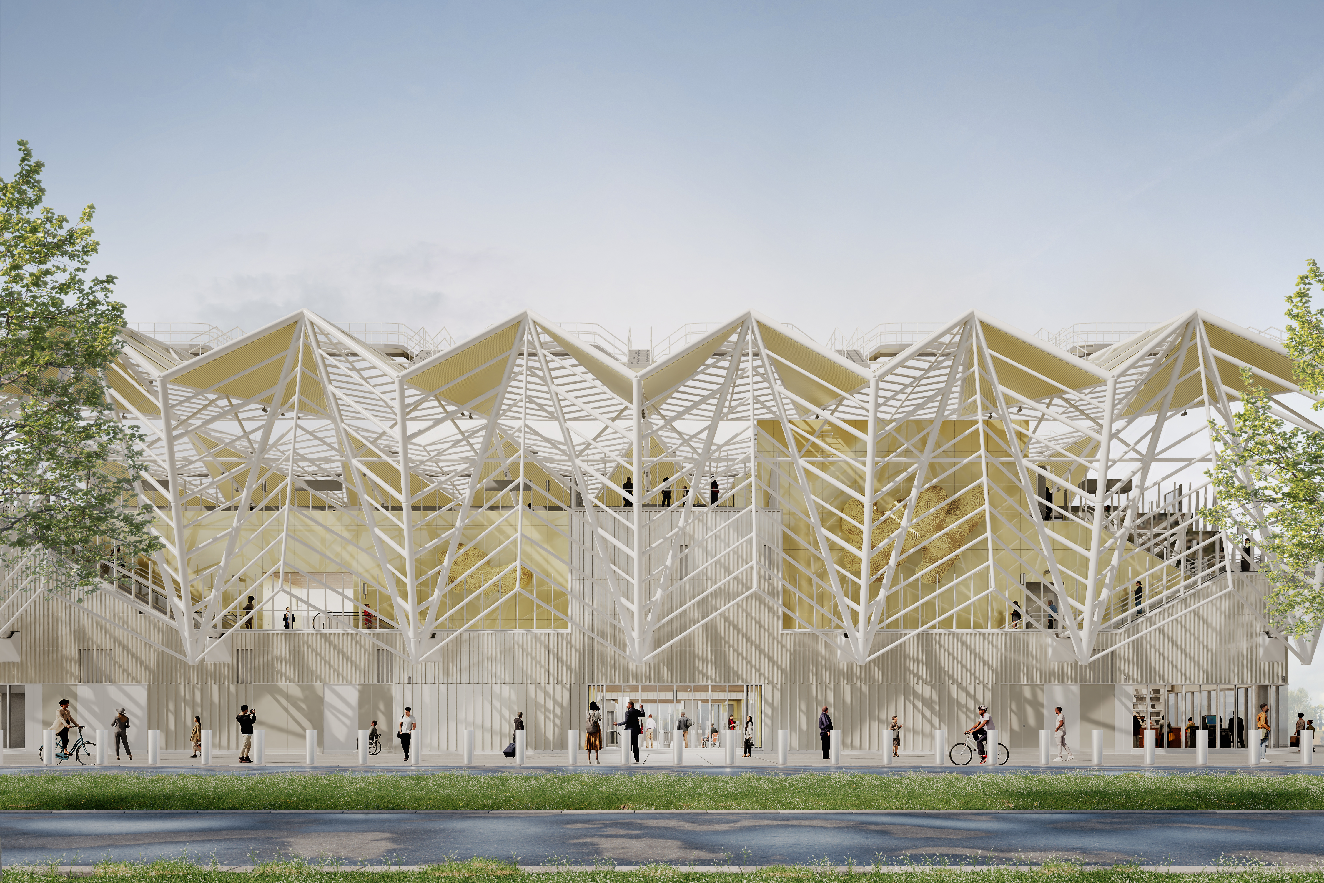 Perspective de l'œuvre en gare Université Paris-Saclay - Jérémy Gobé + Atelier Novembre et Benthem Crouwel