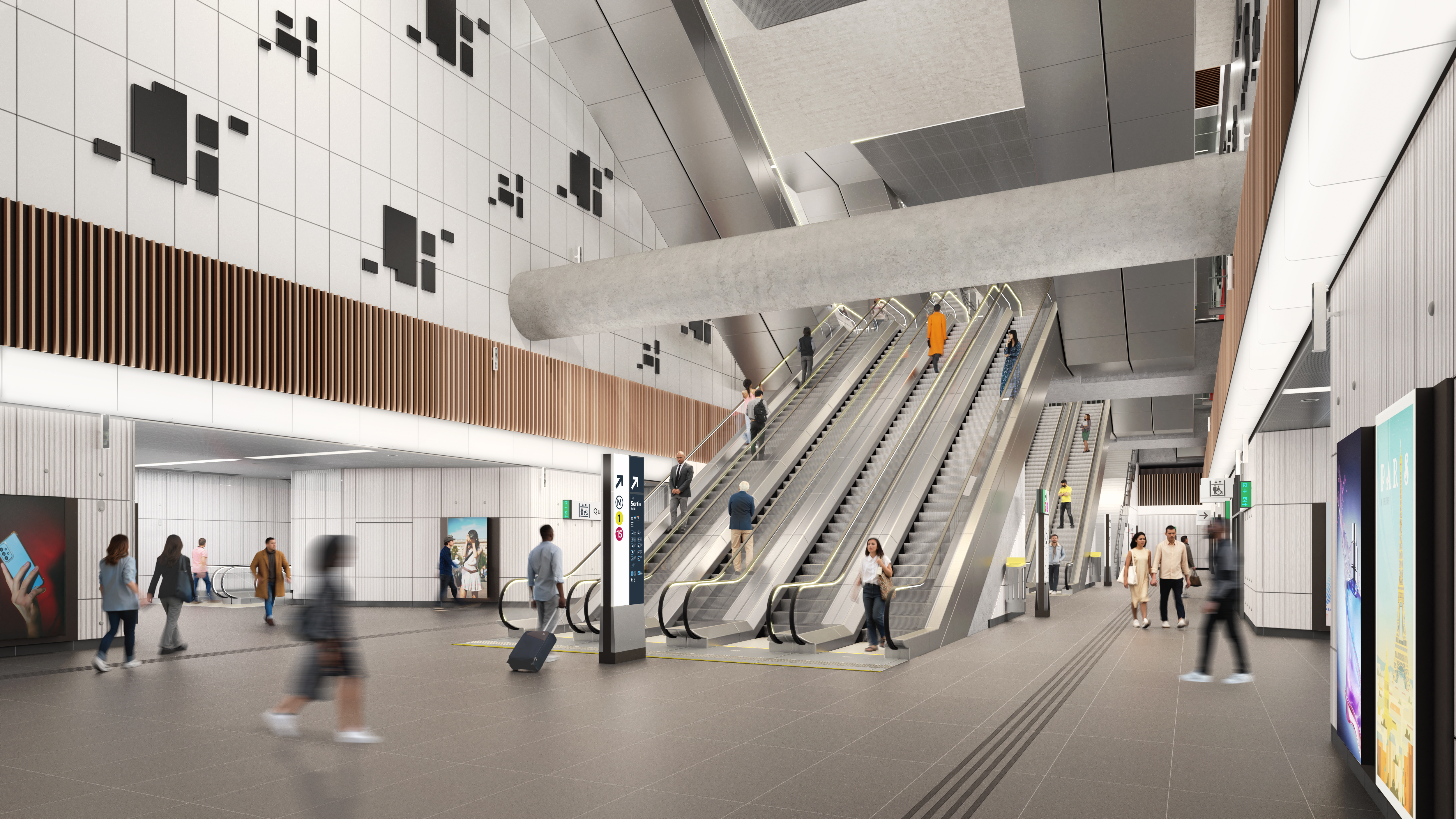 Perspective œuvre tandem - Gare La Défense