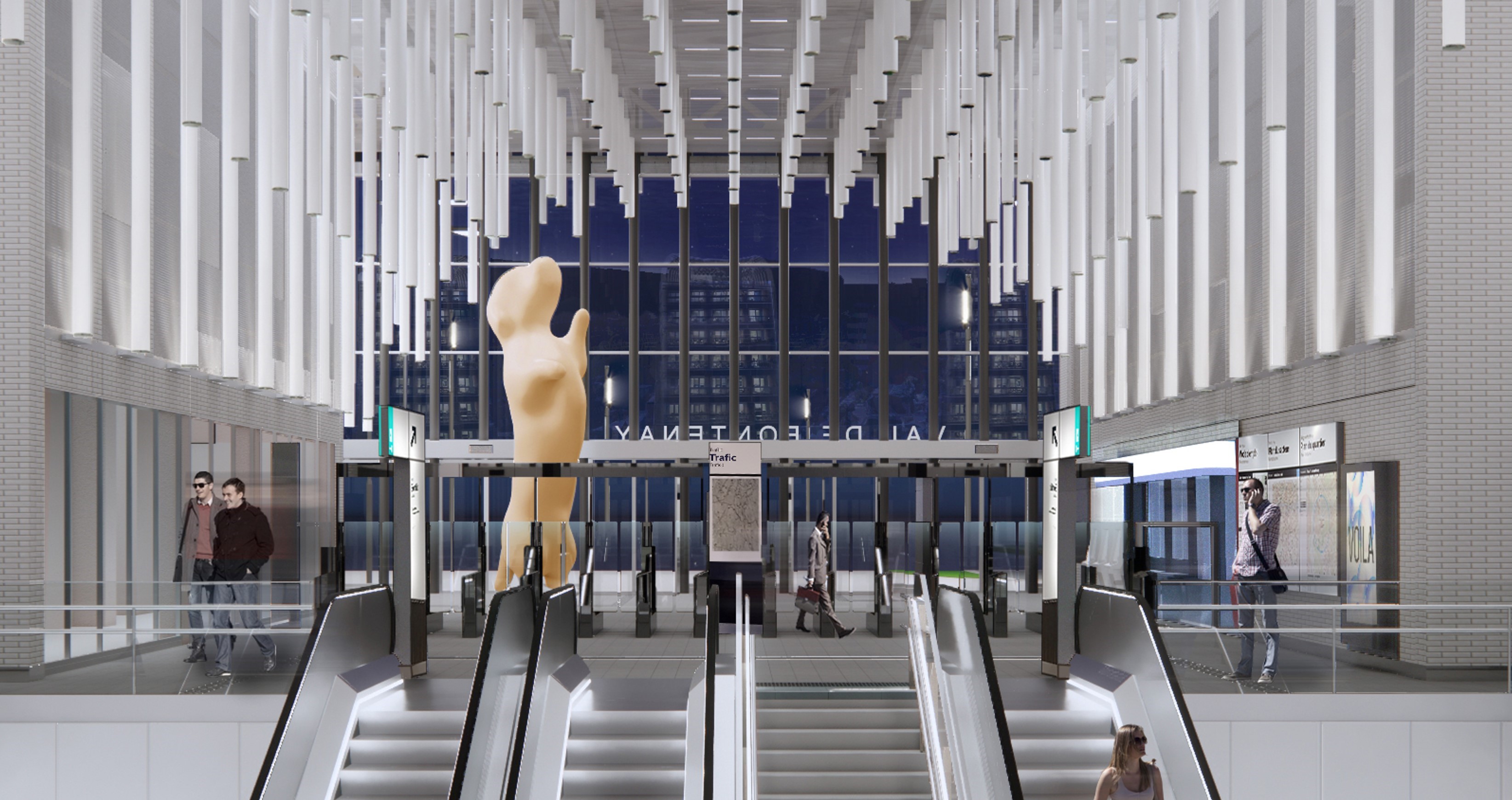 Perspective oeuvre tandem - Gare Val de Fontenay