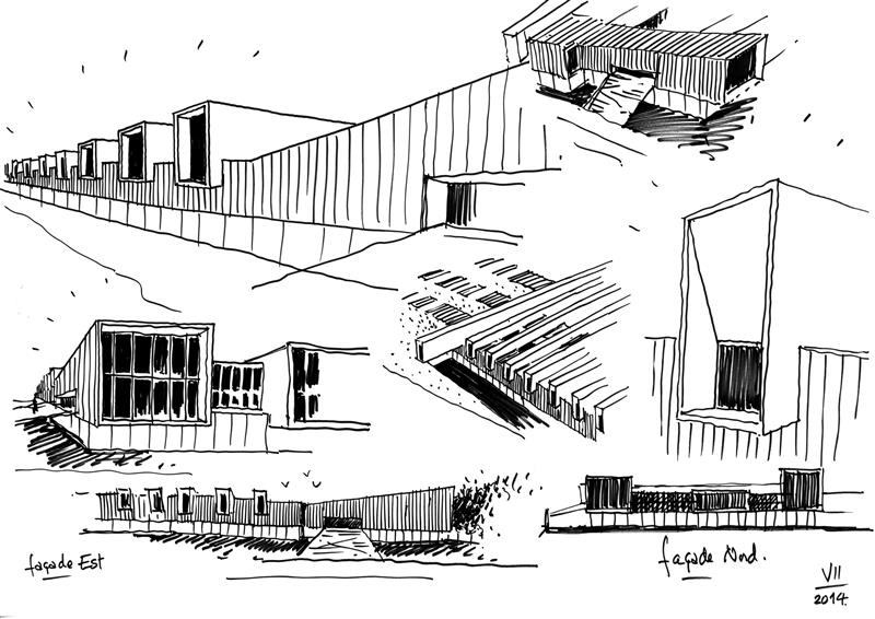 Perspective du centre d'exploitation de Champigny