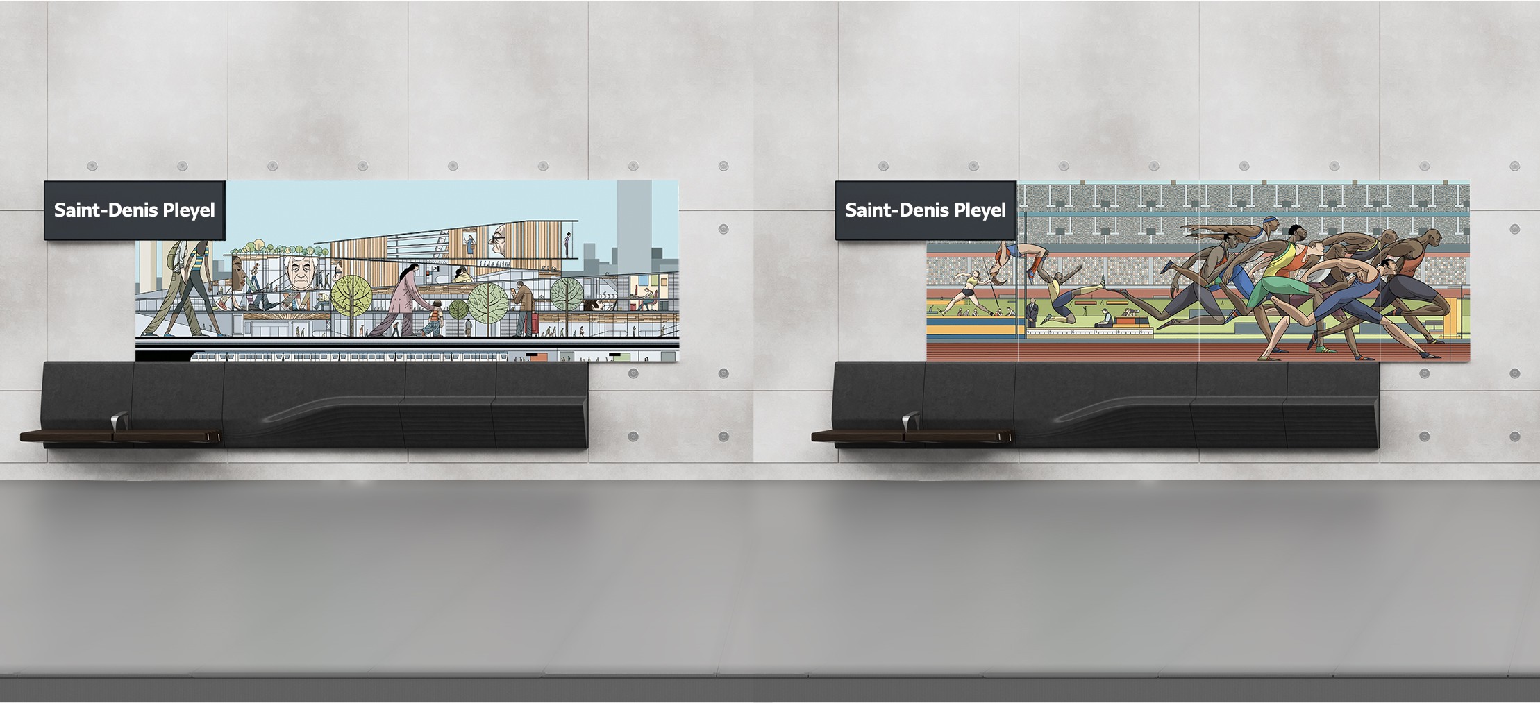 Exemples in situ : Sergio García Sánchez - Saint-Denis - Pleyel