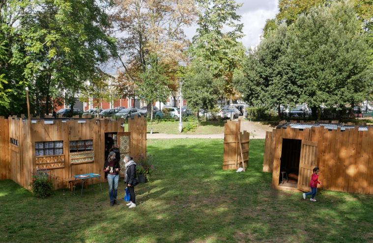 Spectacle « Palissades » dans le cadre du chantier partagé de la Compagnie Le Phun à Sevran