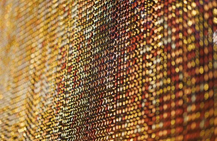 Présentation du prototype de l'œuvre en gare CDG2 Kapwani Kiwanga & Benthem Crouwel au Centquatre-Paris le 2 juin 2025.