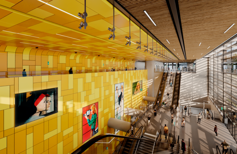 Vue perspective de la gare Villers - Champigny - Bry