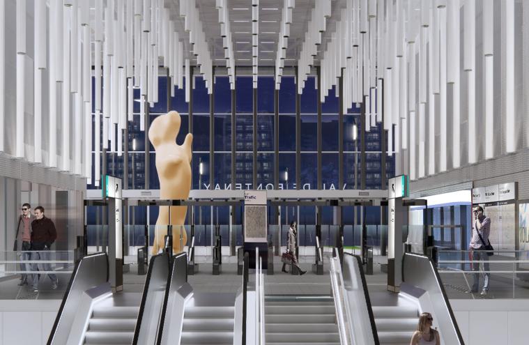 Perspective oeuvre tandem - Gare Val de Fontenay