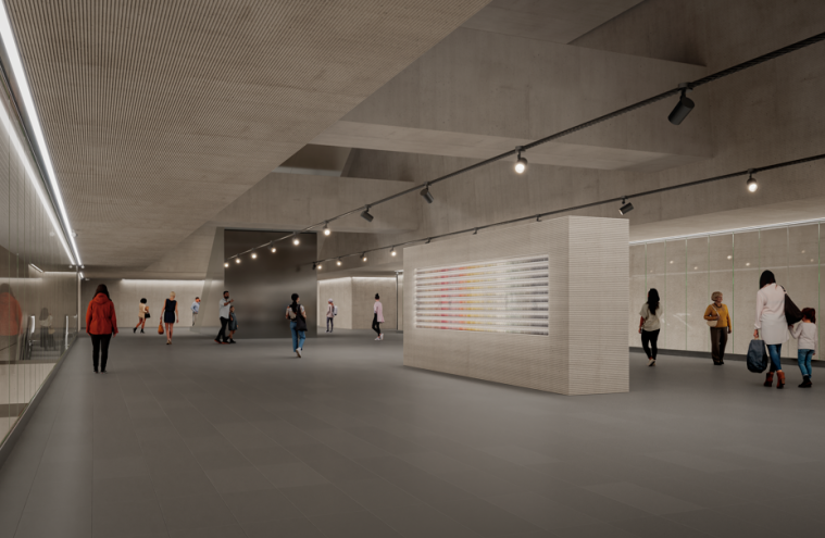 Perspective œuvre tandem Gare Bagneux - Lucie Aubrac