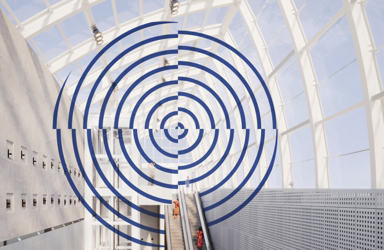 Projet tandem Felice Varini - Gare de Clamart