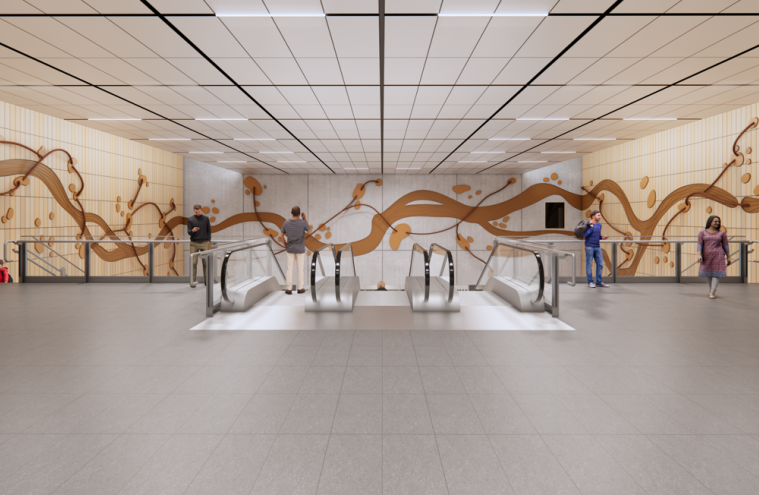 Perspective oeuvre tandem - Gare Bois-Colombes