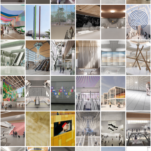 Mosaïque des œuvres