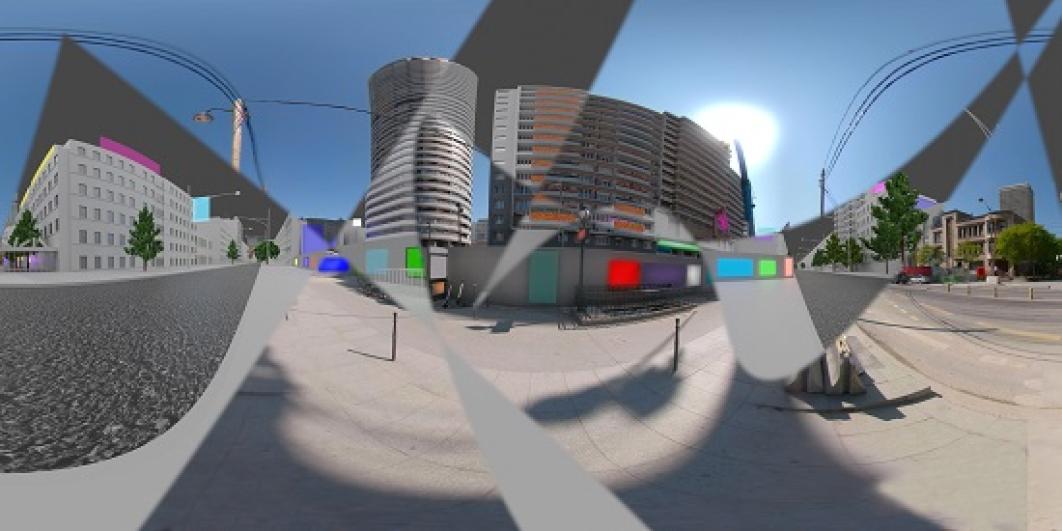 Déformations de barres d’immeubles par l’artiste Mona Young-eun Kim pour la gare de Maison-Blanche