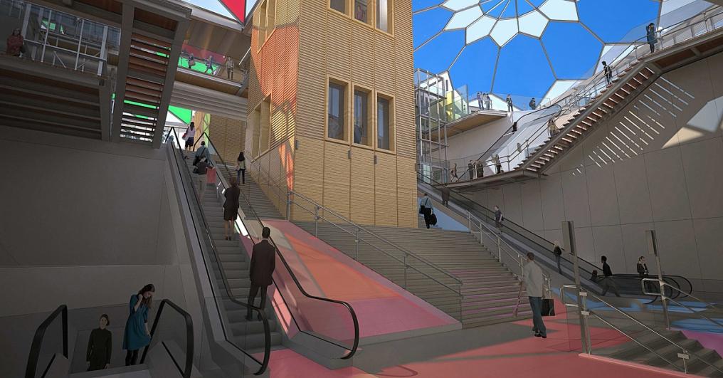 Gare Sevran - Livry oeuvre tandem par Daniel Buren