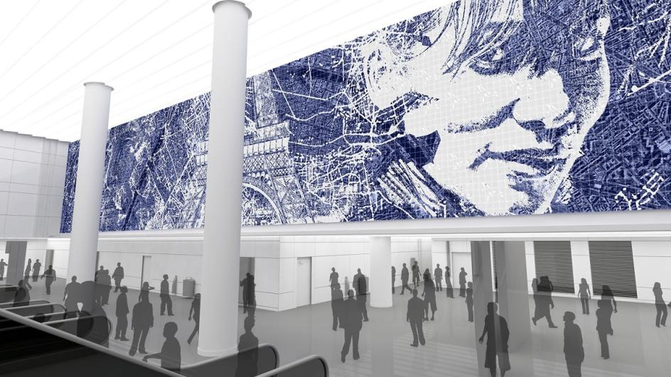 Aéroport d'Orly - Oeuvre Tandem par Vhils