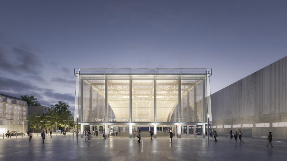Perspective gare Le Bourget – Aéroport