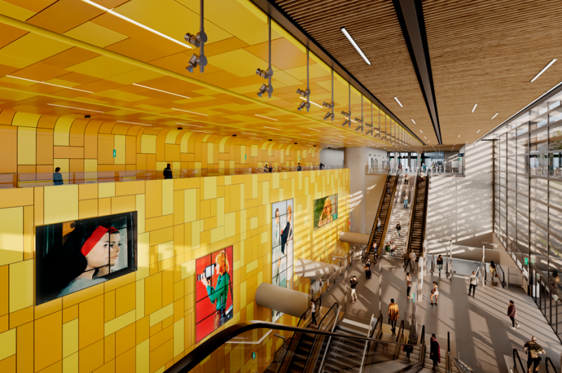 Vue perspective de la gare Villers - Champigny - Bry