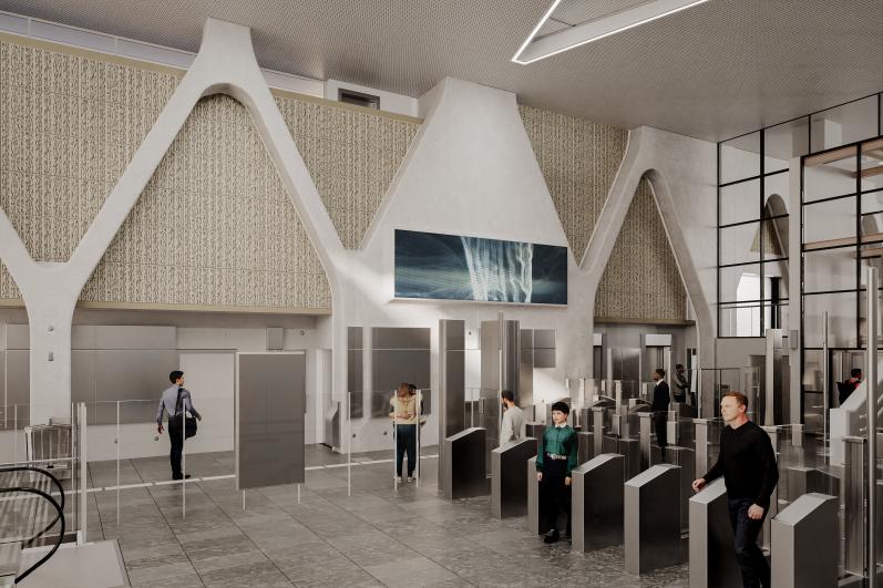 Perspective tandem de la Gare Les Ardoines