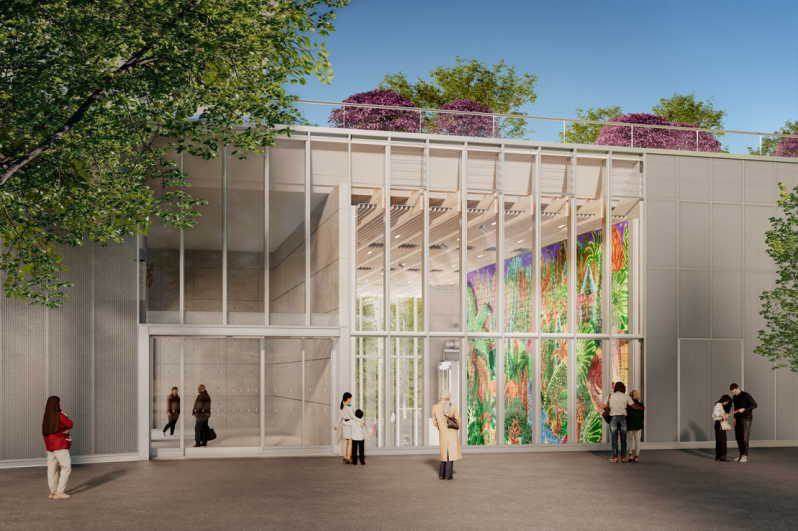 Perspective de l'œuvre en gare Guyancourt - Hervé Di Rosa + Dietmar Feichtinger