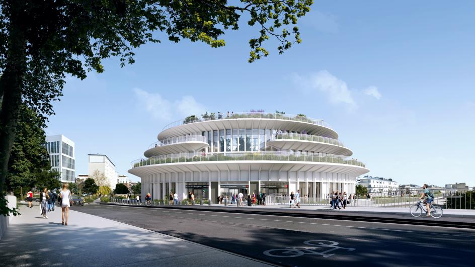 Vue extérieure de la Gare Bécon-les-Bruyères