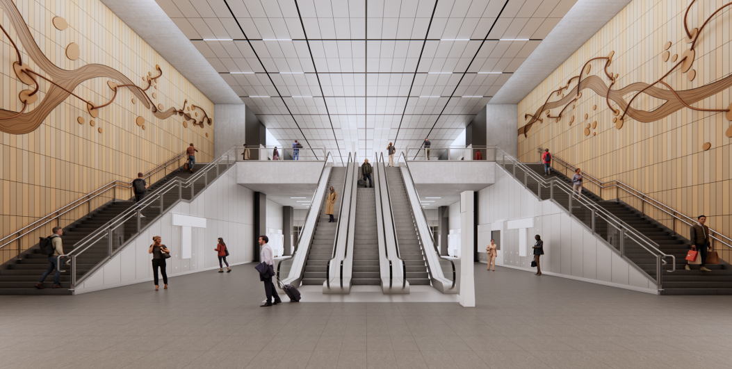 Perspective œuvre tandem - Gare Bois-Colombes