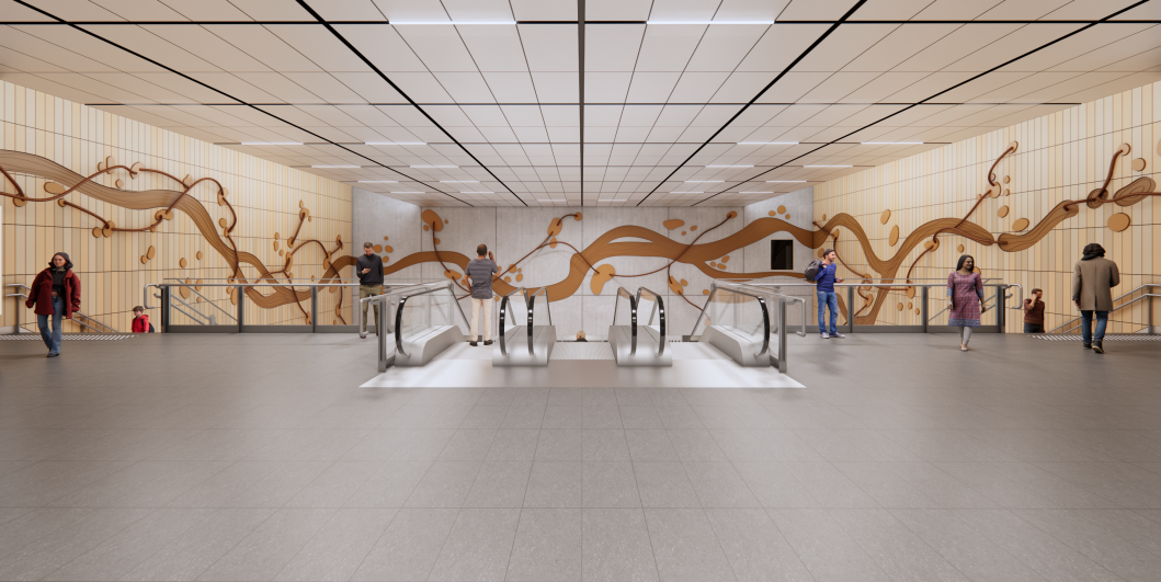 Perspective oeuvre tandem - Gare Bois-Colombes