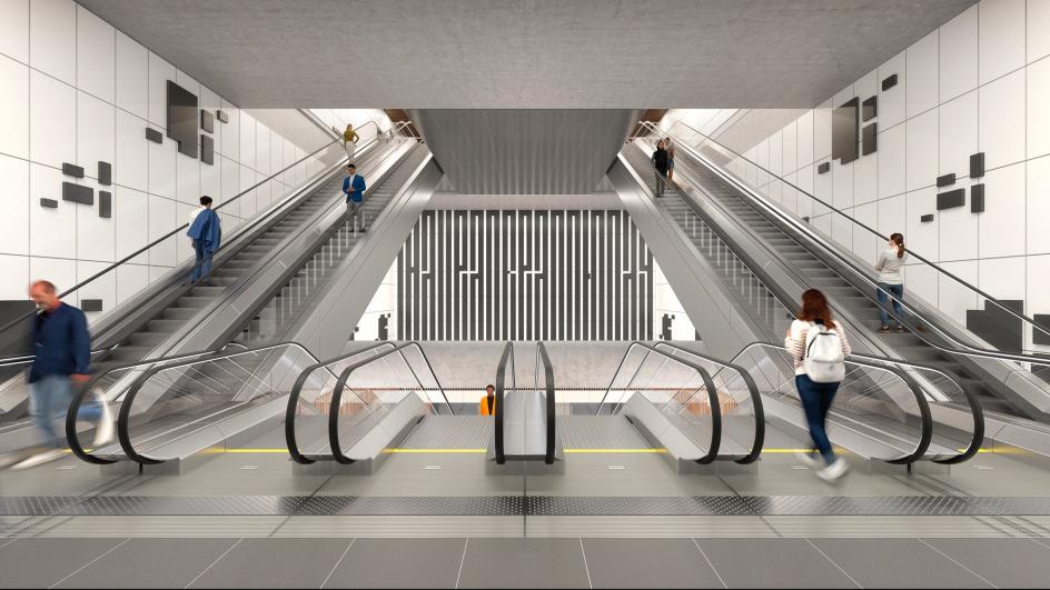 Perspective oeuvre tandem - Gare La Défense