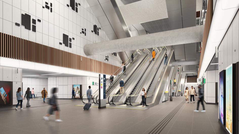 Perspective œuvre tandem - Gare La Défense