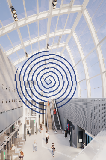 Projet tandem Felice Varini - Gare de Clamart