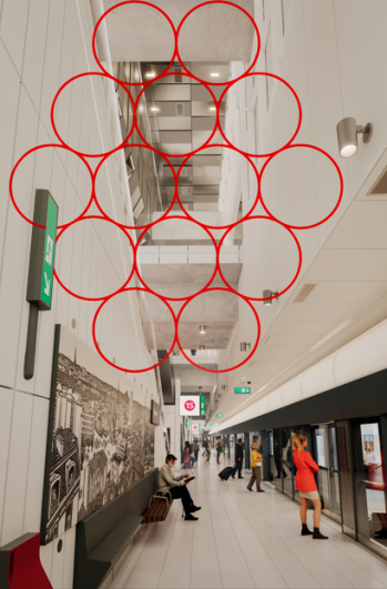 Projet tandem Felice Varini - Gare de Clamart