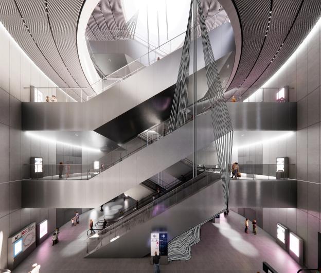 Perspective projet tandem - Gare Bécon-les-Bruyères